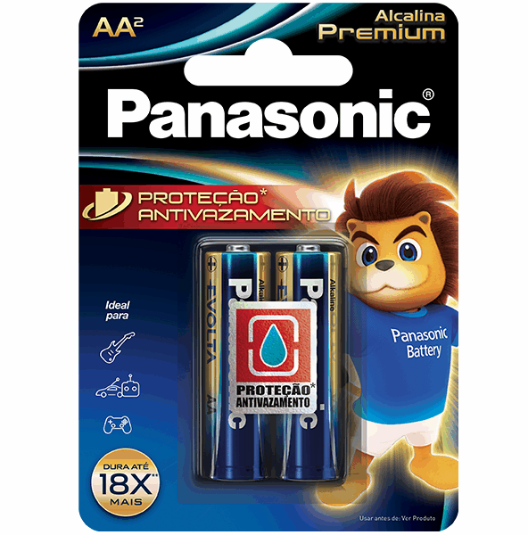 Pilha Alcalina Premium Panasonic AA