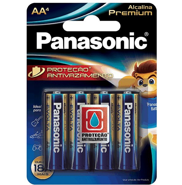 Pilha Alcalina Premium Panasonic AA