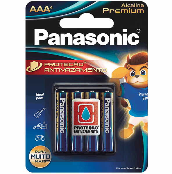 Pilha Alcalina Premium Panasonic AAA