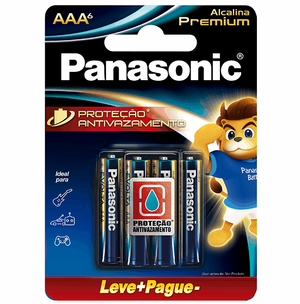 Pilha Alcalina Premium Panasonic AAA