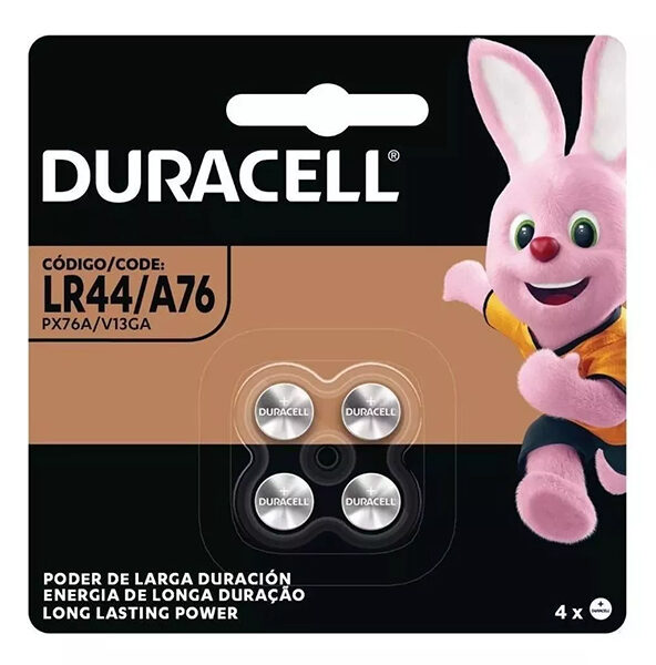 Pilha Botão Litio Duracell LR44/A76/PX76 - 1,5V