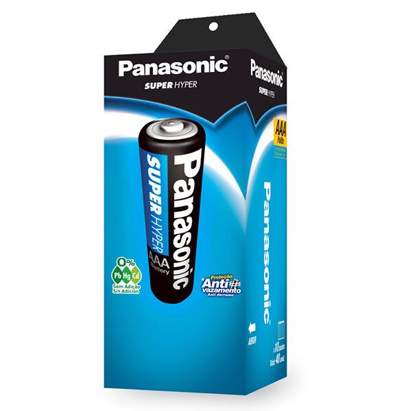 Pilha Comum Panasonic AAA Tubo