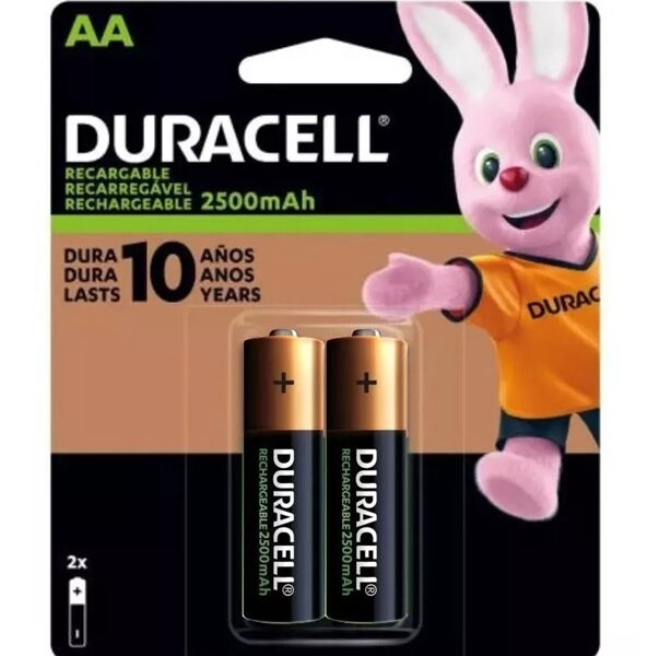 Pilha Recarregavel Duracell AA 2500mAh