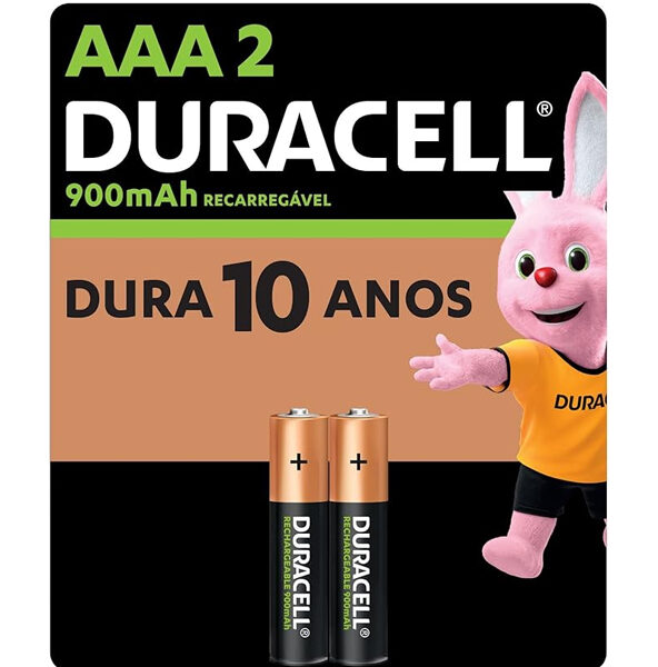 Pilha Recarregavel Duracell AAA 900mAh